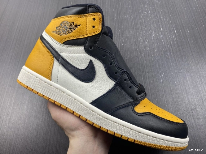 Yellow 1 Air 555088-711 High Toe OG Jordan 0822